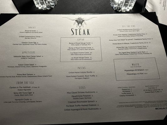 Menu photo 2 Fia Steak Santa Monica, CA Menu photo 2 Fia Steak Santa Monica, CA