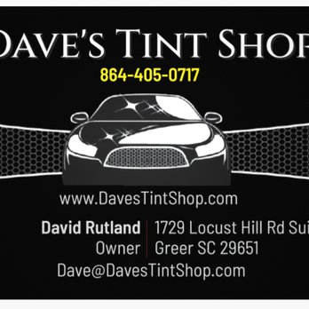 Dave's Tint Shop - Car Window Tinting Near Me - Greer, South Carolina