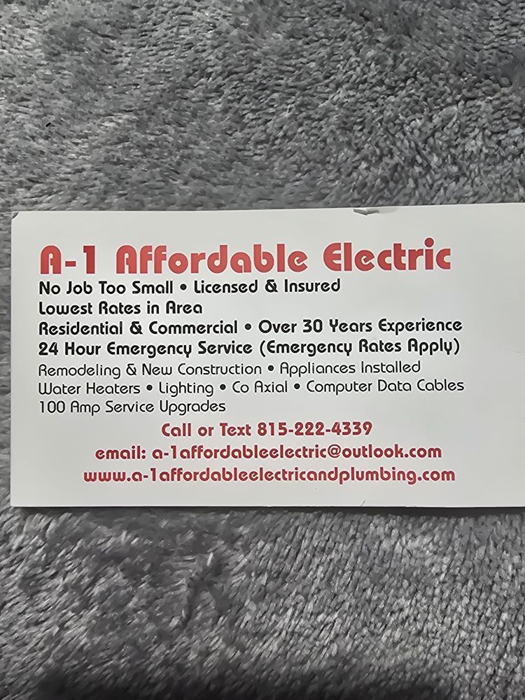 Slide of A-1 Affordable Electric & Plumbing