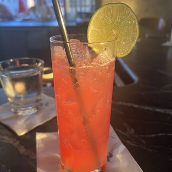 STIR - Flower Power cocktail (I got it NA and it was the perfect hot day refresher) - Cocktail Bars Near Me - Chattanooga, Tennessee