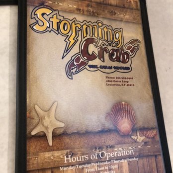 Storming Crab - Front of menu - Seafood Near Me - Louisville, Kentucky Storming Crab - Front of menu - Seafood Near Me - Louisville, Kentucky