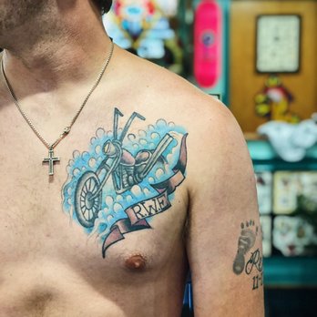 Electric Dagger Tattoo - Healed one by Mike Richardson - Tattoo Near Me - Jackson, Mississippi