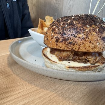 Acorn Cafe - The crispy chicken Sando without all the toppings because it was for our son. I would have opted for it with all the goodies. - Breakfast & Brunch Near Me - Healdsburg, California