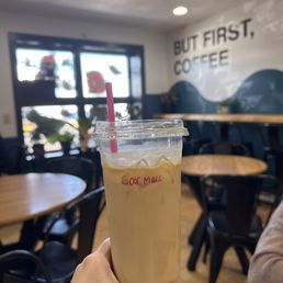 Large Carmel macchiato