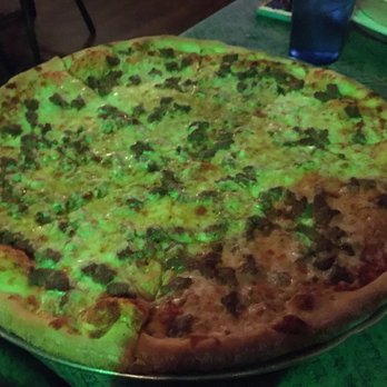 Prespa's Italian Restaurant - Large hamburger pizza. Thin crust. Excellent! - Italian Near Me - Arlington, Texas