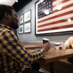 Evitt House Coffee - Couple Enjoying Coffee At Table