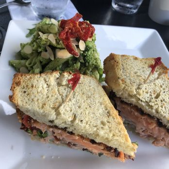 Biscottis - Ancho Honey Glazed Salmon BLT Sandwich - American Near Me - Jacksonville, Florida Biscottis - Ancho Honey Glazed Salmon BLT Sandwich - American Near Me - Jacksonville, Florida