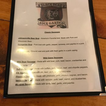 Black Bear Bier Garten - Menu short a sweet - German Near Me - Blue Ridge, Georgia Black Bear Bier Garten - Menu short a sweet - German Near Me - Blue Ridge, Georgia