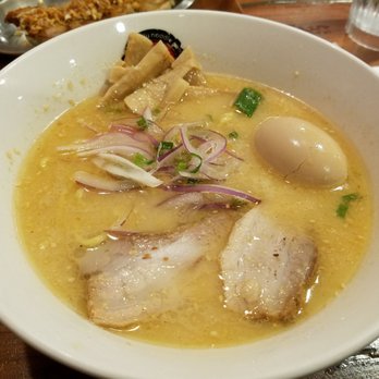 Junpuu - Tonkotsu ramen with aji tamago for an extra 2.00. Taste wasn't bad, but I like my ramen al dente. Presentation needs work! - Ramen Near Me - Honolulu, Hawaii Junpuu - Tonkotsu ramen with aji tamago for an extra 2.00. Taste wasn't bad, but I like my ramen al dente. Presentation needs work! - Ramen Near Me - Honolulu, Hawaii