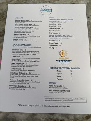 Menu photo 1 Kokomos Bar & Grille Clearwater Beach, FL Menu photo 1 Kokomos Bar & Grille Clearwater Beach, FL