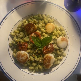 Maison Bleue - Pasta and Scallops -Really good pasta - French Near Me - Cape May, New Jersey Maison Bleue - Pasta and Scallops -Really good pasta - French Near Me - Cape May, New Jersey