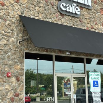 Manzil Cafe - Front outside - has a few tables - Cafes Near Me - South Brunswick Township, New Jersey