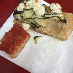 Sini - Tomato sauce with carmelized onions and zucchini with ricotta