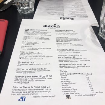 Mach2 - Breakfast menu as of June 2019 - Cafes Near Me - Mascot, NSW Mach2 - Breakfast menu as of June 2019 - Cafes Near Me - Mascot, NSW