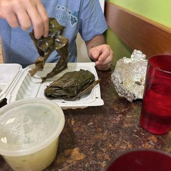 Kehau's Kitchen - Seaweed or leaf wrapped Pulehu Chicken - Hawaiian Near Me - Aiea, Hawaii