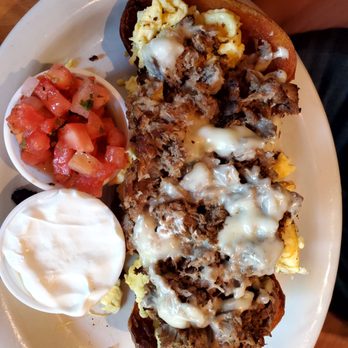 George's Restaurant & Bar - Cheesesteak breakfast boats (potato skins!) - Breakfast & Brunch Near Me - Gloucester, Massachusetts