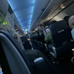 Delta Air Lines - A very smooth flight from Atlanta to Tucson. Very roomy seat, and good onboard experience. I liked this lighting