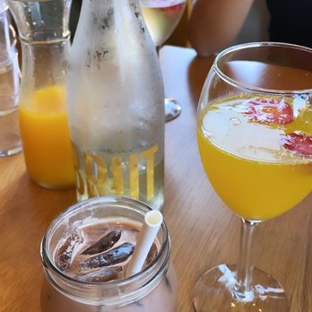 Poached Kitchen - Mimosas and Mocha iced coffee - Breakfast & Brunch Near Me - Irvine, California