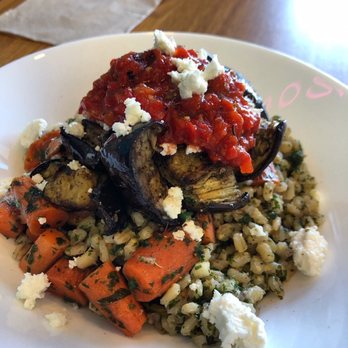 Nosh - Eggplant Bowl at Nosh PC - Mediterranean Near Me - Park City, Utah Nosh - Eggplant Bowl at Nosh PC - Mediterranean Near Me - Park City, Utah