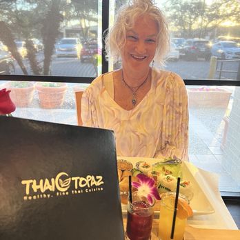 Thai Topaz - My beautiful wife having her favorite Thai for our Anniversary! - Thai Near Me - Castle Hills, Texas Thai Topaz - My beautiful wife having her favorite Thai for our Anniversary! - Thai Near Me - Castle Hills, Texas