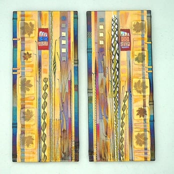 Mark Ditzler Glass Studio - Amber Leaf Panels - Interior Design Near Me - Seattle, Washington Mark Ditzler Glass Studio - Amber Leaf Panels - Interior Design Near Me - Seattle, Washington
