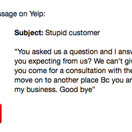 excellent response i got after leaving my review! a shame!