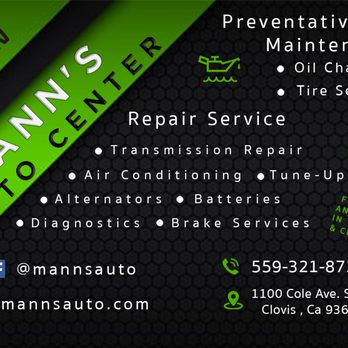Mann's Auto Center - Auto Repair Near Me - Clovis, California Mann's Auto Center - Auto Repair Near Me - Clovis, California