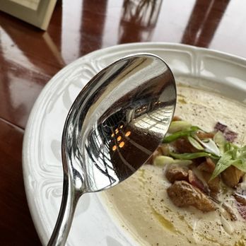 Cindy's Rooftop - Potato soup - New American Near Me - Chicago, Illinois Cindy's Rooftop - Potato soup - New American Near Me - Chicago, Illinois