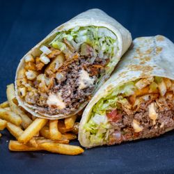 Savage Wraps Mobile Kitchen & Catering - Bacon Cheeseburger Wrap