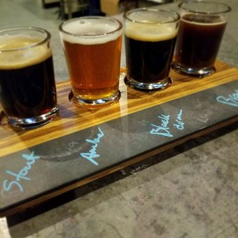 The Craftroom - Beer flights. The brown was delicious - Cideries Near Me - Albuquerque, New Mexico
