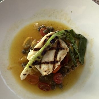 Haliburton Post House - My wife's grilled halibut- she loved it - Desserts Near Me - Minden, Ontario