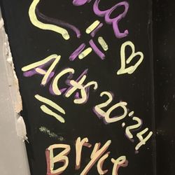 iBoba - Our post on the chalkboard wall....specifically on the very back wall near restrooms