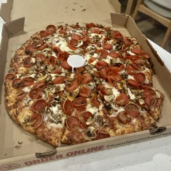 Mountain Mike's Pizza - Pepperoni and mushroom pizza - Pizza Near Me - Menifee, California