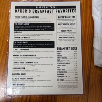 Baker's Kitchen - Breakfast menu at Baker's Kitchen, New Bern - Southern Near Me - New Bern, North Carolina