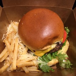 Chef Tai's Mobile Bistro - American wagyu burger with truffle parmesan fries