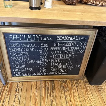 Evergrain Bread Company - Latte menu - Coffee & Tea Near Me - Chestertown, Maryland