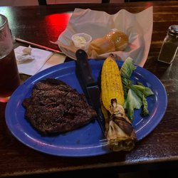 Hoffbrau Steak & Grill House - Coffee rubbed Ribeye and Roasted Corn on the Cob