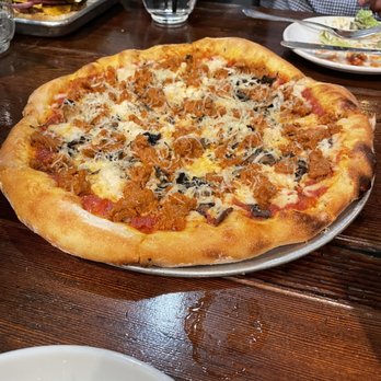 Craft Roots - Sausage and mushroom pizza - Bars Near Me - Morgan Hill, California Craft Roots - Sausage and mushroom pizza - Bars Near Me - Morgan Hill, California