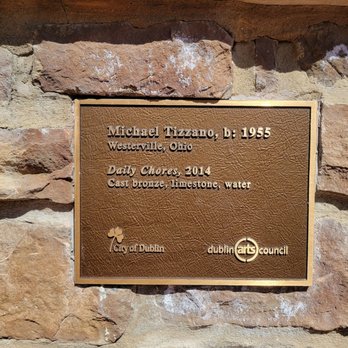 Daily Chores - Plaque - Public Art Near Me - Dublin, Ohio