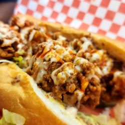 Sharky's Chicken and Fish - Vallejo - Oyster Po Boy: plentiful of plump and crunchy oysters. Each bite more flavorful than the next.