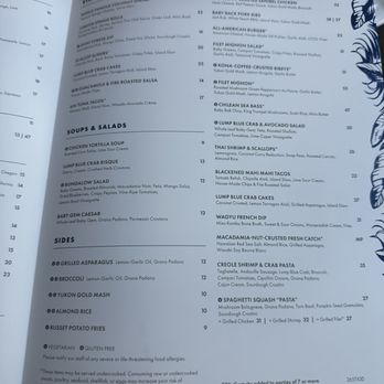 Tommy Bahama - Menu - Seafood Near Me - Plano, Texas