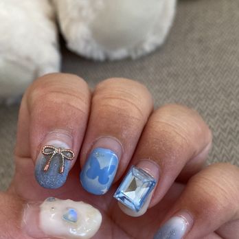 One Plus Nail - Mani after 4.5 weeks! Still perfect besides natural nail growth! - Nail Salons Near Me - Rowland Heights, California