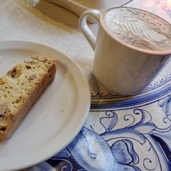 Perugino - Almond Anise biscotti made by New Day Bakery in Eugene with Mocha Borgia