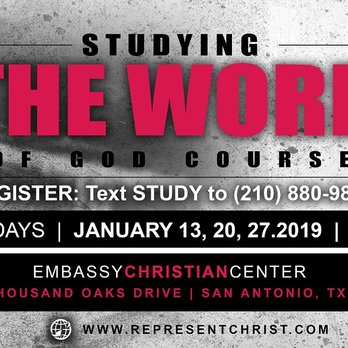 Embassy Christian Center - Do want to better understand the Word of God? If you answered yes then this course is for you!! - Churches Near Me - San Antonio, Texas Embassy Christian Center - Do want to better understand the Word of God? If you answered yes then this course is for you!! - Churches Near Me - San Antonio, Texas