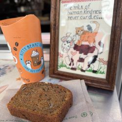 Kitty Beanz Coffee - Fully compostable custom cups & carrot nut bread