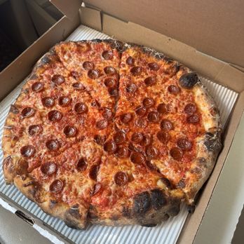 Liguria Pizzeria - Cheese pie with pepperoni - Pizza Near Me - Philadelphia, Pennsylvania Liguria Pizzeria - Cheese pie with pepperoni - Pizza Near Me - Philadelphia, Pennsylvania