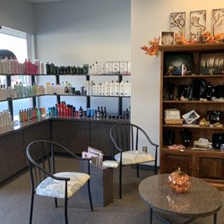 Birch Lake Salon - Waiting area and product wall