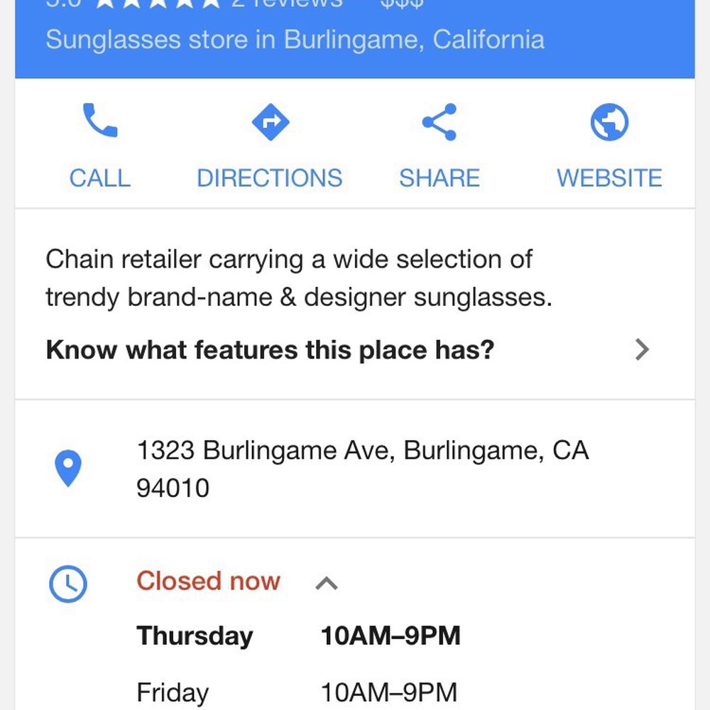 Sunglass Hut - Sunglasses Near Me - Burlingame, California Sunglass Hut - Sunglasses Near Me - Burlingame, California