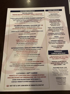 Menu photo 3 Minsky's Pizza Kansas City, MO Menu photo 3 Minsky's Pizza Kansas City, MO