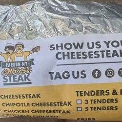 Pardon My Cheesesteak - Wrapper keeps it warm.